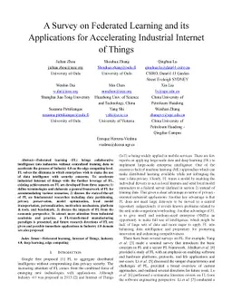 A Survey on Federated Learning and its Applications for Accelerating
  Industrial Internet of Things