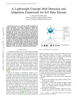 A Lightweight Concept Drift Detection and Adaptation Framework for IoT
  Data Streams