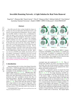 Invertible Denoising Network: A Light Solution for Real Noise Removal