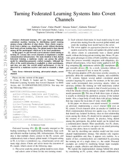 Turning Federated Learning Systems Into Covert Channels