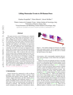 Lifting Monocular Events to 3D Human Poses