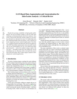GAN-Based Data Augmentation and Anonymization for Skin-Lesion Analysis:
  A Critical Review