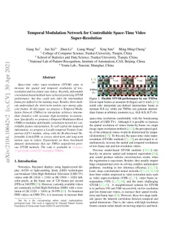 Temporal Modulation Network for Controllable Space-Time Video
  Super-Resolution