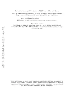 Relative Position Estimation Between Two UWB Devices with IMUs