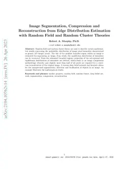 Image Segmentation, Compression and Reconstruction from Edge
  Distribution Estimation with Random Field and Random Cluster Theories