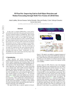 MVFuseNet: Improving End-to-End Object Detection and Motion Forecasting
  through Multi-View Fusion of LiDAR Data