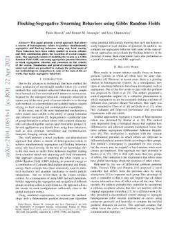 Flocking-Segregative Swarming Behaviors using Gibbs Random Fields