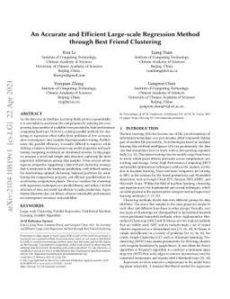 An Accurate and Efficient Large-scale Regression Method through Best
  Friend Clustering