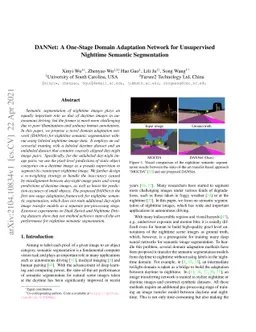 DANNet: A One-Stage Domain Adaptation Network for Unsupervised Nighttime
  Semantic Segmentation