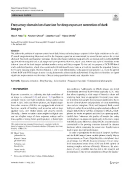 Frequency Domain Loss Function for Deep Exposure Correction of Dark
  Images