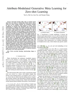 Attribute-Modulated Generative Meta Learning for Zero-Shot
  Classification