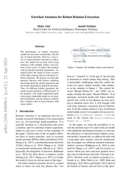 Enriched Attention for Robust Relation Extraction