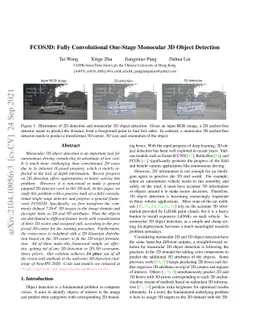 FCOS3D: Fully Convolutional One-Stage Monocular 3D Object Detection