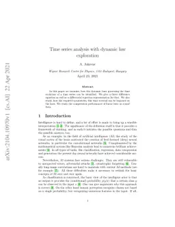 Time series analysis with dynamic law exploration