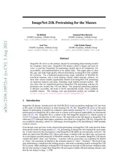 ImageNet-21K Pretraining for the Masses