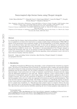 Neuro-inspired edge feature fusion using Choquet integrals