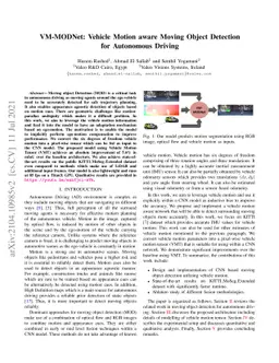 VM-MODNet: Vehicle Motion aware Moving Object Detection for Autonomous
  Driving