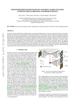 Semi-Supervised Segmentation of Concrete Aggregate Using Consensus
  Regularisation and Prior Guidance