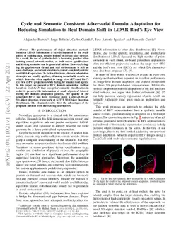 Cycle and Semantic Consistent Adversarial Domain Adaptation for Reducing
  Simulation-to-Real Domain Shift in LiDAR Bird's Eye View