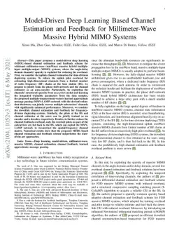 Model-Driven Deep Learning Based Channel Estimation and Feedback for
  Millimeter-Wave Massive Hybrid MIMO Systems