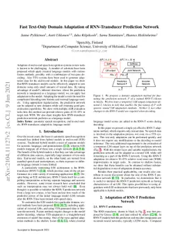 Fast Text-Only Domain Adaptation of RNN-Transducer Prediction Network