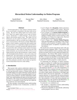 Hierarchical Motion Understanding via Motion Programs