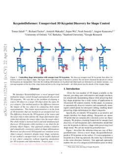 KeypointDeformer: Unsupervised 3D Keypoint Discovery for Shape Control