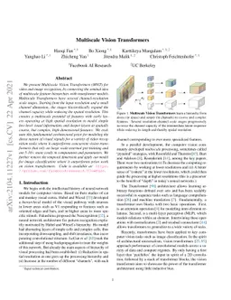 Multiscale Vision Transformers