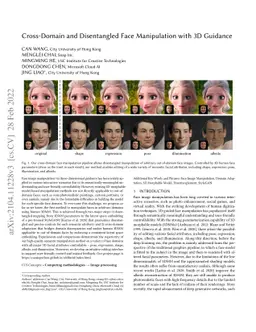 Cross-Domain and Disentangled Face Manipulation with 3D Guidance