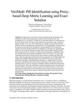 VeriMedi: Pill Identification using Proxy-based Deep Metric Learning and
  Exact Solution