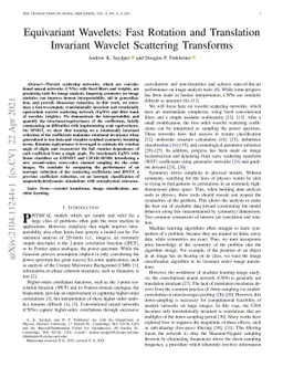Equivariant Wavelets: Fast Rotation and Translation Invariant Wavelet
  Scattering Transforms