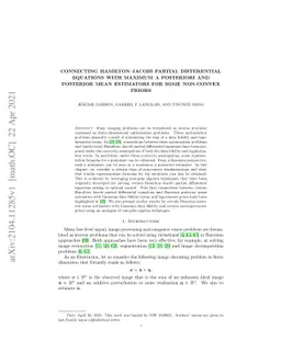 Connecting Hamilton--Jacobi partial differential equations with maximum
  a posteriori and posterior mean estimators for some non-convex priors