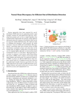 Neural Mean Discrepancy for Efficient Out-of-Distribution Detection