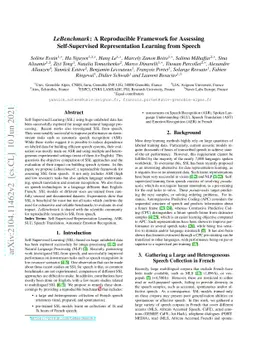 LeBenchmark: A Reproducible Framework for Assessing Self-Supervised
  Representation Learning from Speech