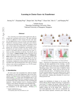 Learning to Cluster Faces via Transformer