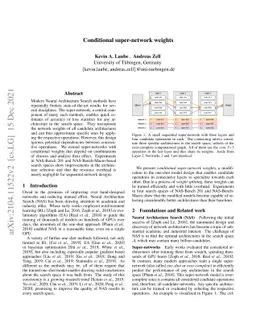 Conditional super-network weights