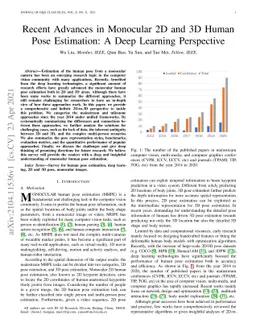 Recent Advances in Monocular 2D and 3D Human Pose Estimation: A Deep
  Learning Perspective