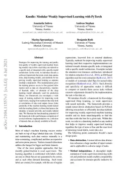 Knodle: Modular Weakly Supervised Learning with PyTorch