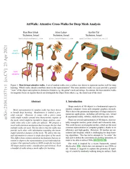 AttWalk: Attentive Cross-Walks for Deep Mesh Analysis