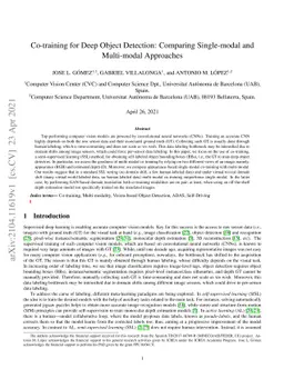 Co-training for Deep Object Detection: Comparing Single-modal and
  Multi-modal Approaches