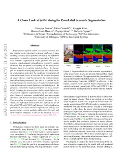 A Closer Look at Self-training for Zero-Label Semantic Segmentation