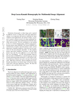 Deep Lucas-Kanade Homography for Multimodal Image Alignment