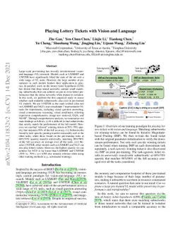 Playing Lottery Tickets with Vision and Language