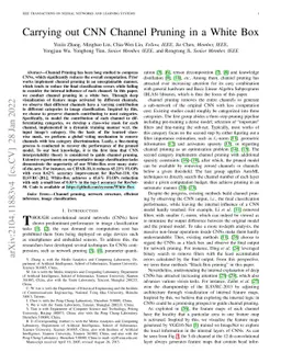 Carrying out CNN Channel Pruning in a White Box