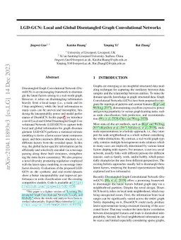 LGD-GCN: Local and Global Disentangled Graph Convolutional Networks