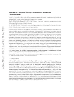 A Review on C3I Systems' Security: Vulnerabilities, Attacks, and
  Countermeasures