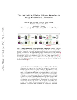 Piggyback GAN: Efficient Lifelong Learning for Image Conditioned
  Generation