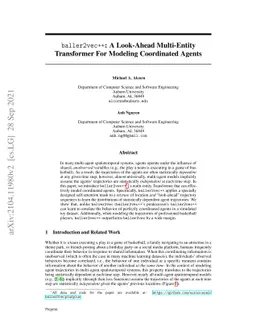 baller2vec++: A Look-Ahead Multi-Entity Transformer For Modeling
  Coordinated Agents