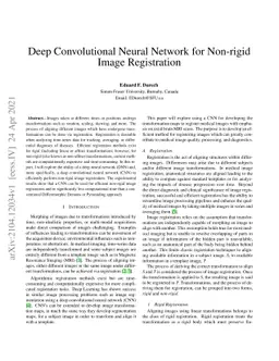 Deep Convolutional Neural Network for Non-rigid Image Registration