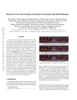 Distractor-Aware Fast Tracking via Dynamic Convolutions and MOT
  Philosophy